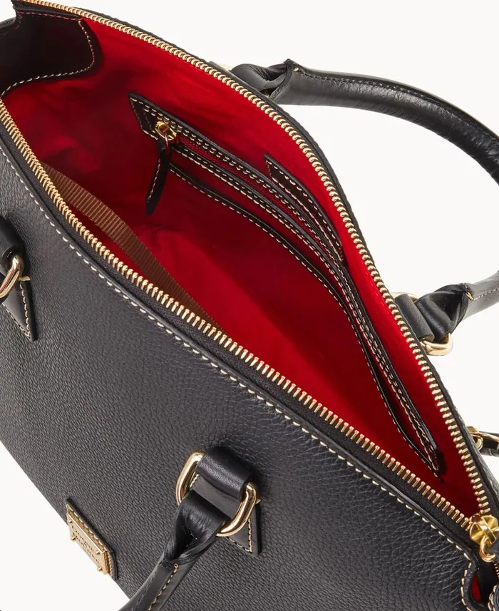 Pebble Grain Domed Satchel Black Black Woman Dooney and Bourke Satchels Pebble Grain Domed Satchel Black Black Woman Dooney and Bourke Satchels