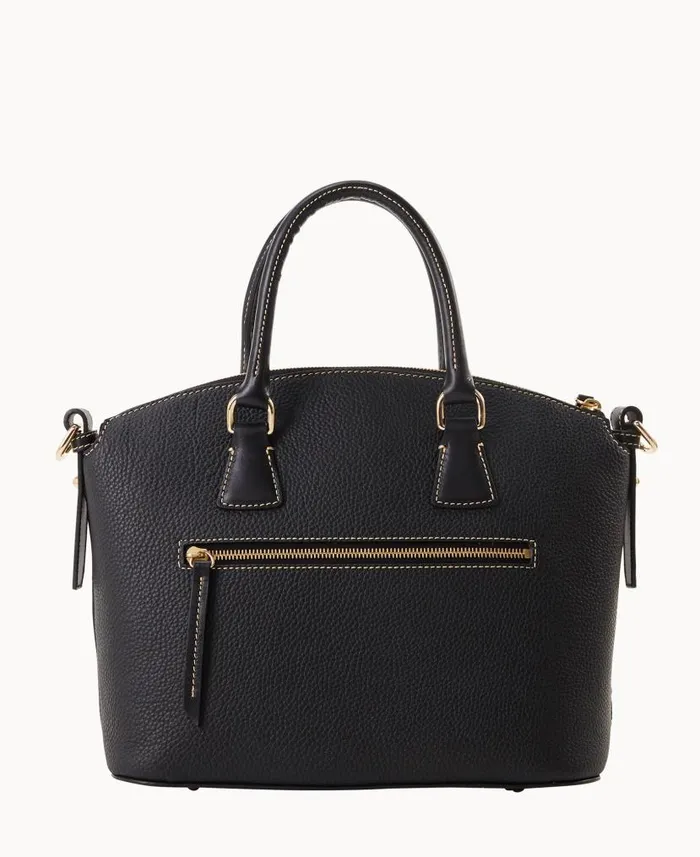Pebble Grain Domed Satchel Black Black Woman Dooney and Bourke Satchels Pebble Grain Domed Satchel Black Black Woman Dooney and Bourke Satchels