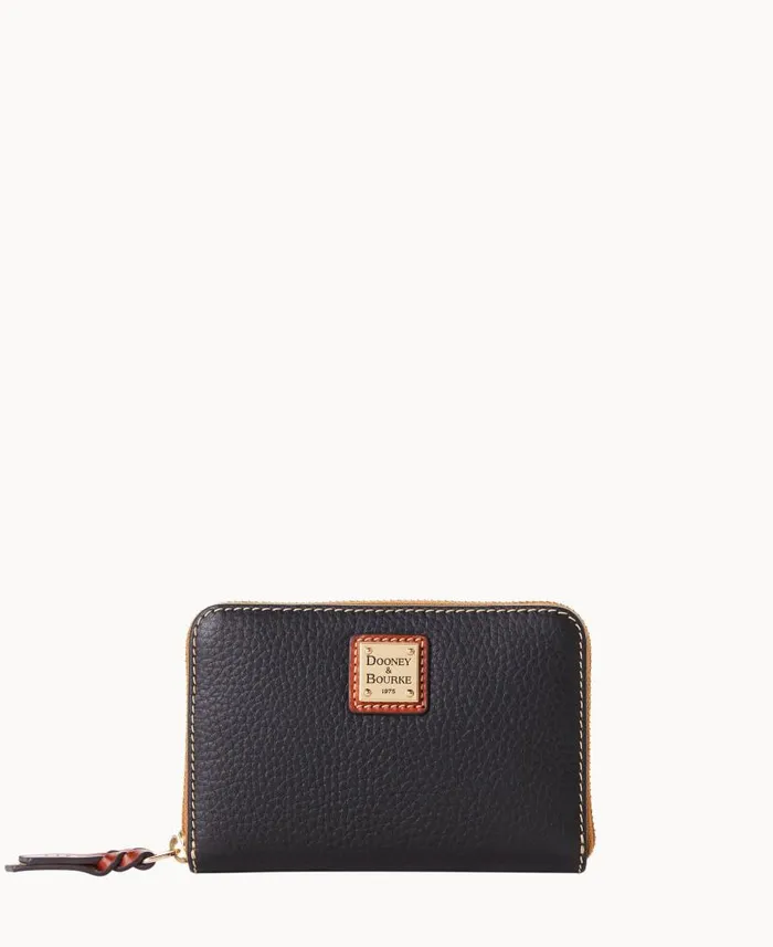 Pebble Grain Medium Zip Around Wallet Black ManWoman Dooney and Bourke Wallets Pebble Grain Medium Zip Around Wallet Black ManWoman Dooney and Bourke Wallets