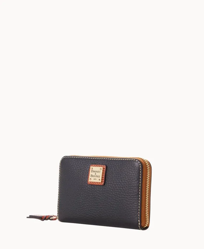 Pebble Grain Medium Zip Around Wallet Black ManWoman Dooney and Bourke Wallets Pebble Grain Medium Zip Around Wallet Black ManWoman Dooney and Bourke Wallets
