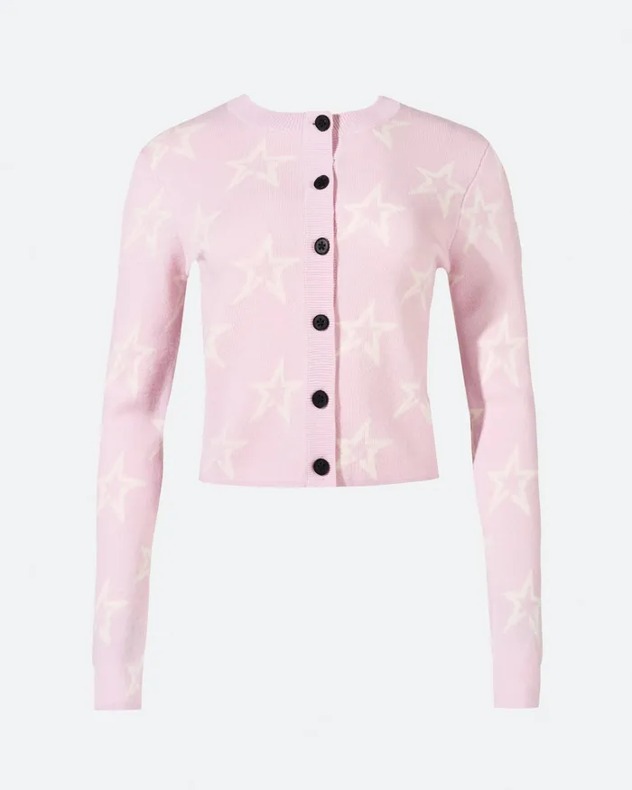 Perfect Moment Chalet Merino Wool Cardigan Pink Women Tops