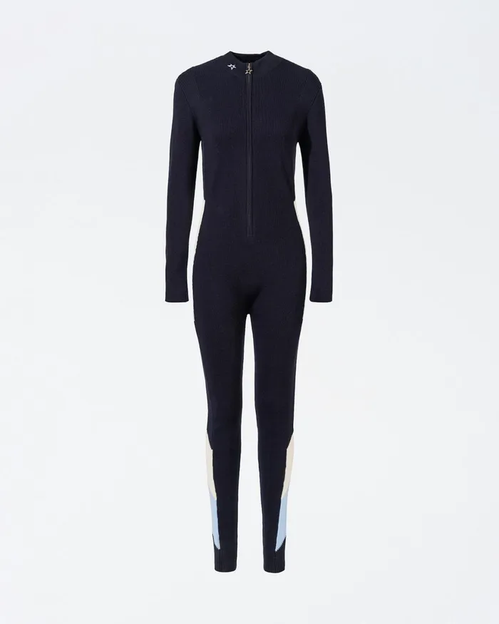 Perfect Moment Cora Merino Wool Jumpsuit Navy Women Jumpsuits