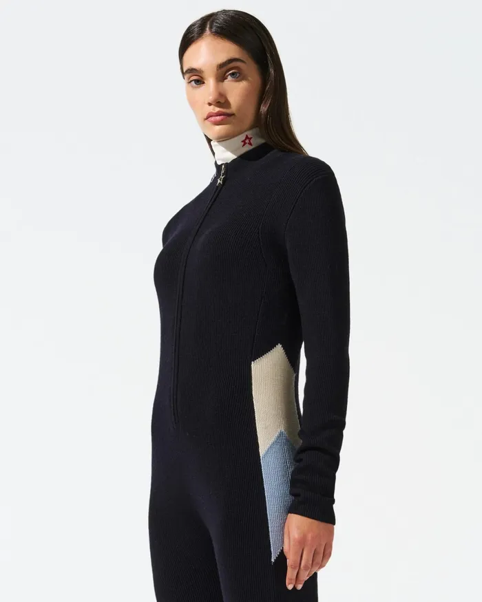 Perfect Moment Cora Merino Wool Jumpsuit Navy Women Jumpsuits