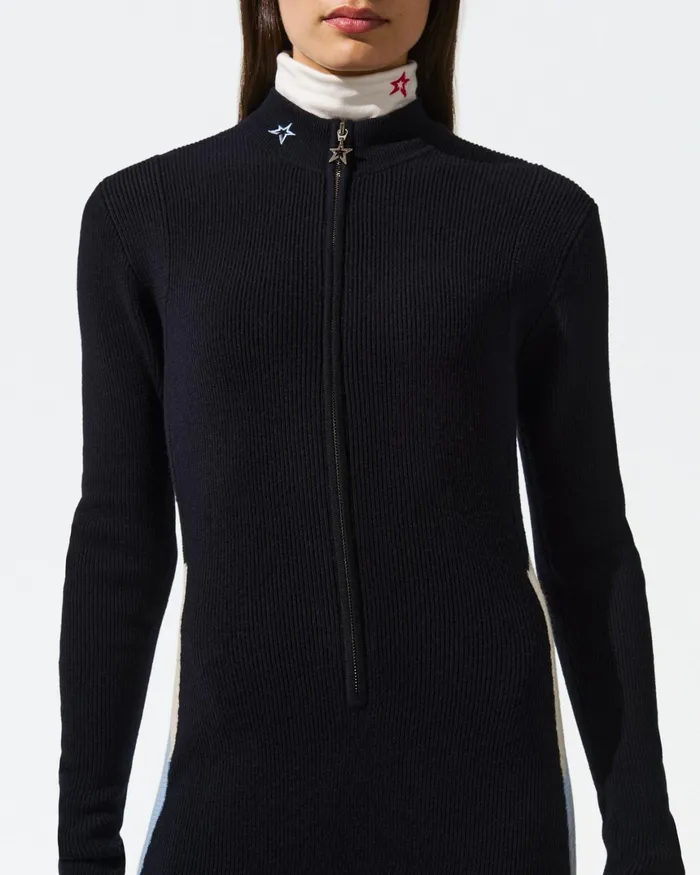 Perfect Moment Cora Merino Wool Jumpsuit Navy Women Jumpsuits