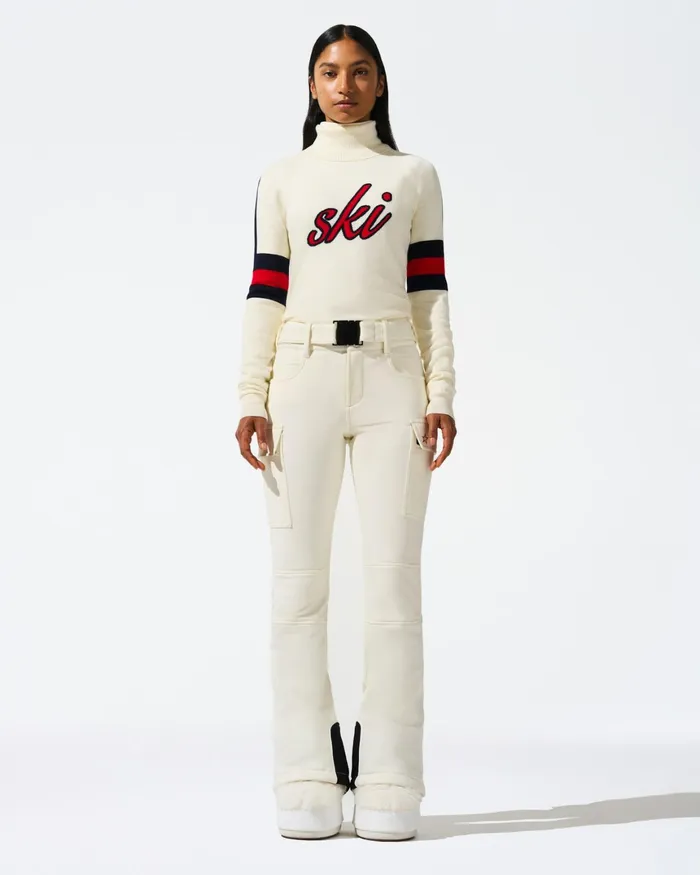 Perfect Moment MidRise Cargo Ski Pant White Women Pants