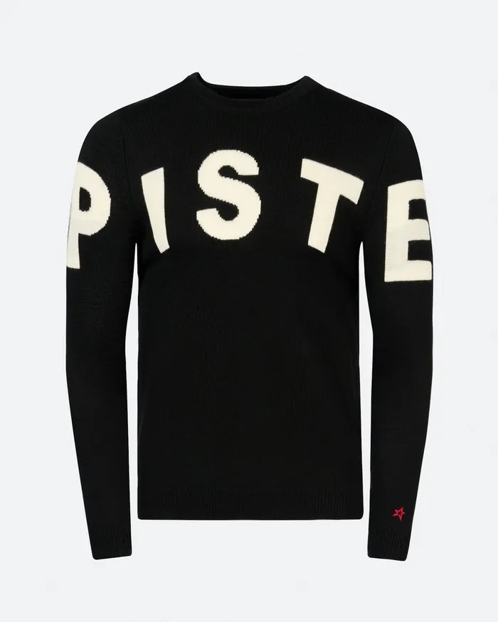 Perfect Moment Piste Merino Wool Sweater Black Men Knitwear