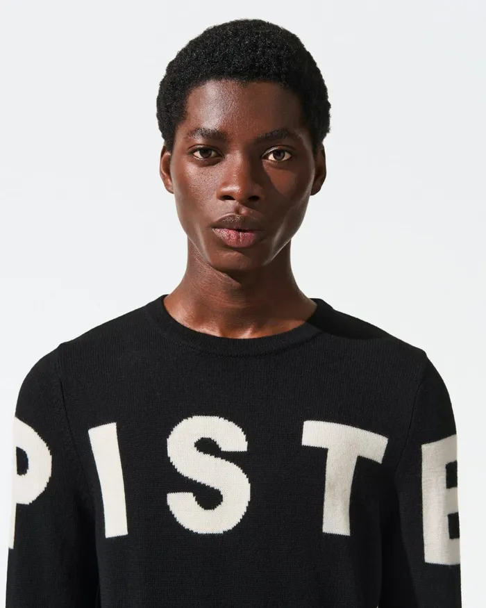 Perfect Moment Piste Merino Wool Sweater Black Men Knitwear