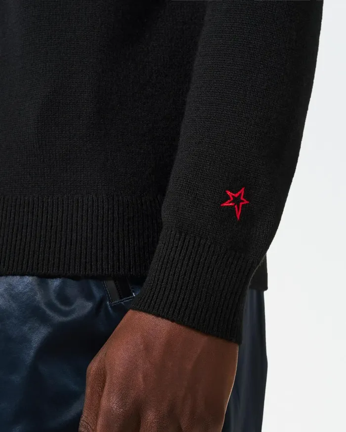Perfect Moment Piste Merino Wool Sweater Black Men Knitwear