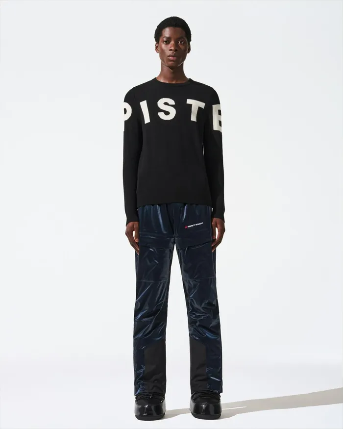 Perfect Moment Piste Merino Wool Sweater Black Men Knitwear