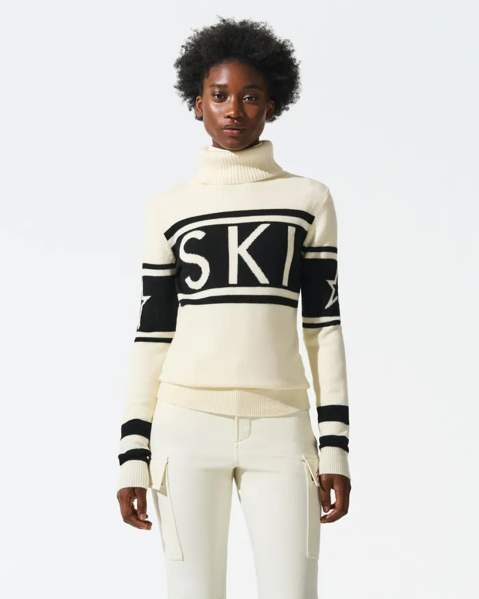 Perfect Moment Schild Merino Wool Sweater White Women Tops
