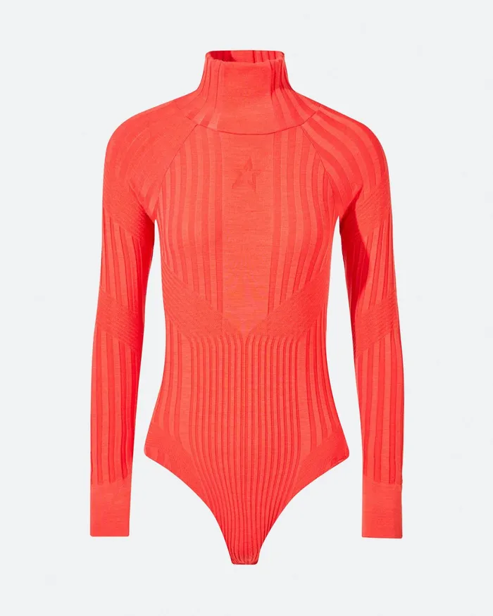 Perfect Moment Seamless Bodysuit Orange Women Base Layers