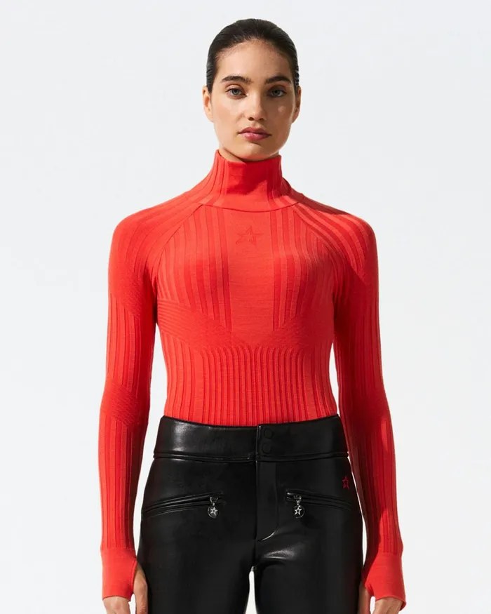 Perfect Moment Seamless Bodysuit Orange Women Base Layers