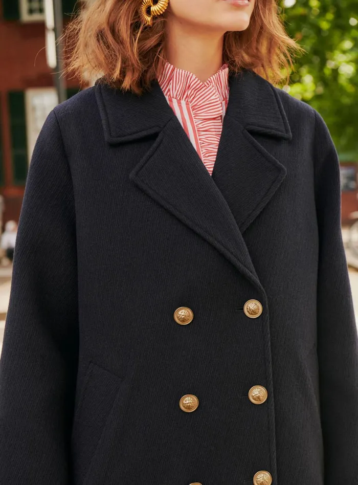 Petite Mendigote Jackets and Coats Fw24 Manteau Odete Navy 8211 Women