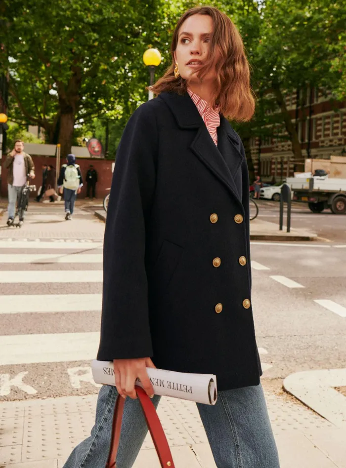 Petite Mendigote Jackets and Coats Fw24 Manteau Odete Navy 8211 Women