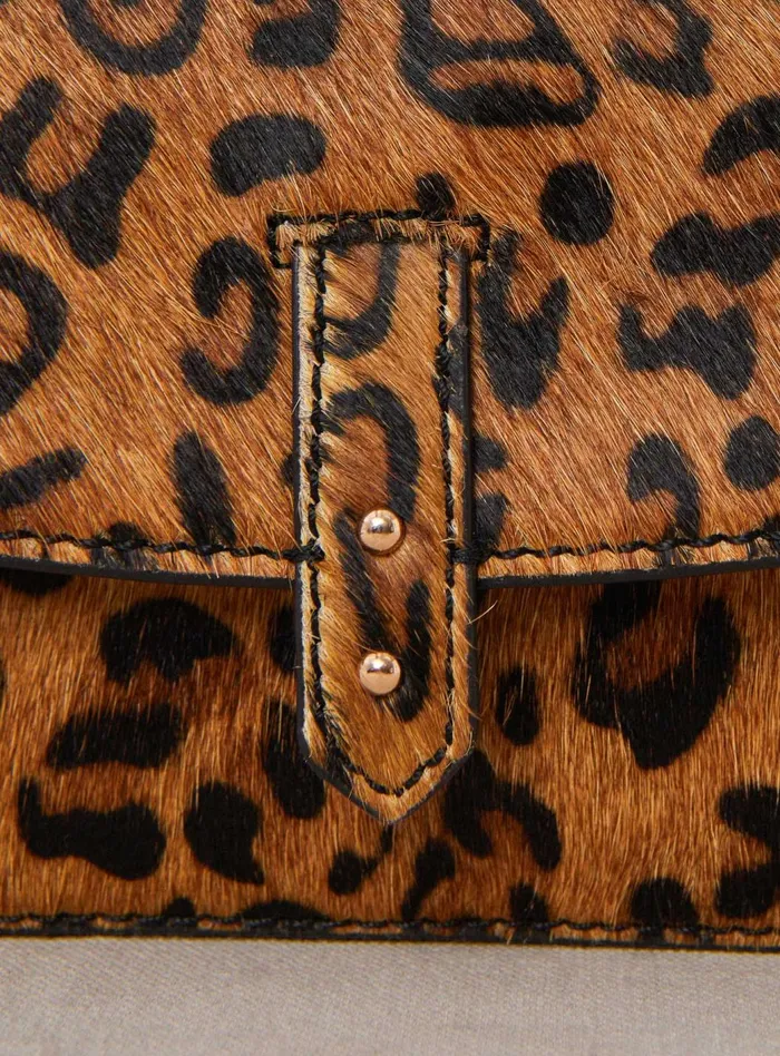 Petite Mendigote Leather Bags Fw24 Sac Servan Pony Leopard 8211 Women