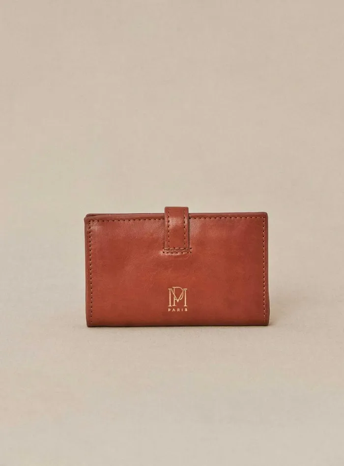 Petite Mendigote Little Leather Shop Fw24 Porte Carte Emina Cuir Camel 8211 Women