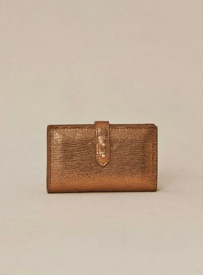 Petite Mendigote Little Leather Shop Fw24 Porte Carte Emina Lezard Golden 8211 Women Petite Mendigote Little Leather Shop Fw24 Porte Carte Emina Lezard Golden 8211 Women
