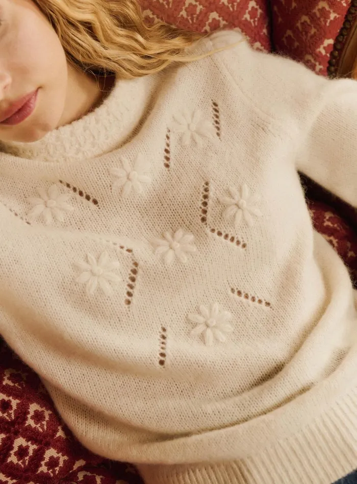 Petite Mendigote Meshes Minetta Sweater Ecru 8211 Women