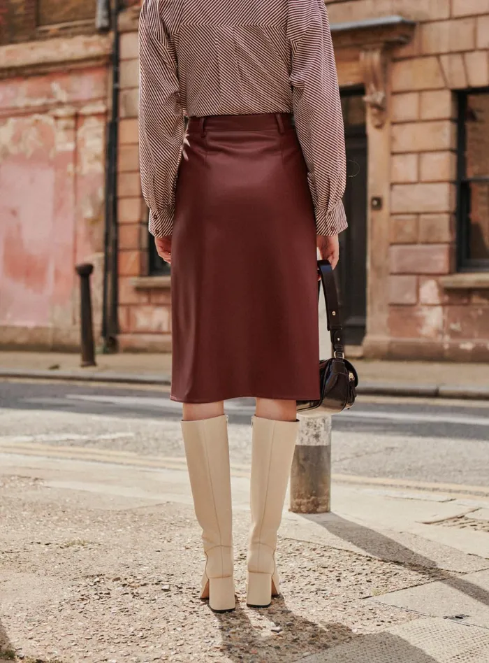 Petite Mendigote Skirts and Shorts Fw24 Jupe Midi Josie Bordeaux 8211 Women