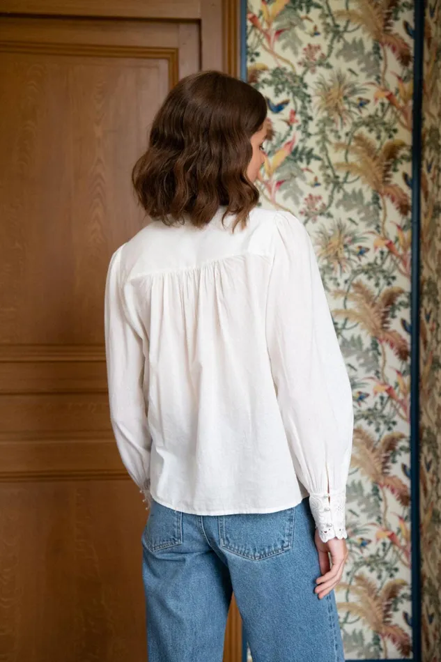 Petite Mendigote Tops Blouses Fw24 Chemise Tara Ecru 8211 Women