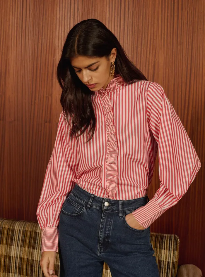 Petite Mendigote Tops Blouses Talcy Shirt Red 8211 Women