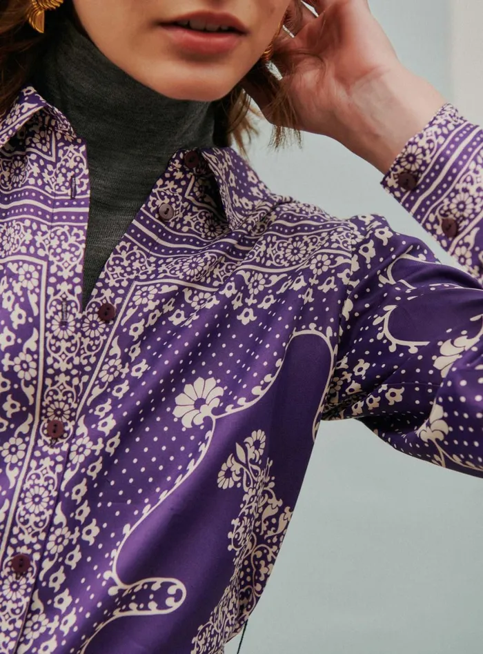 Petite Mendigote Tops Blouses Tivoli Shirt Purple 8211 Women