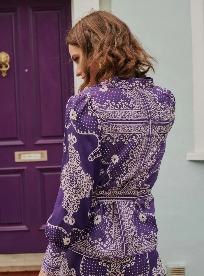 Petite Mendigote Tops Blouses Tivoli Shirt Purple 8211 Women