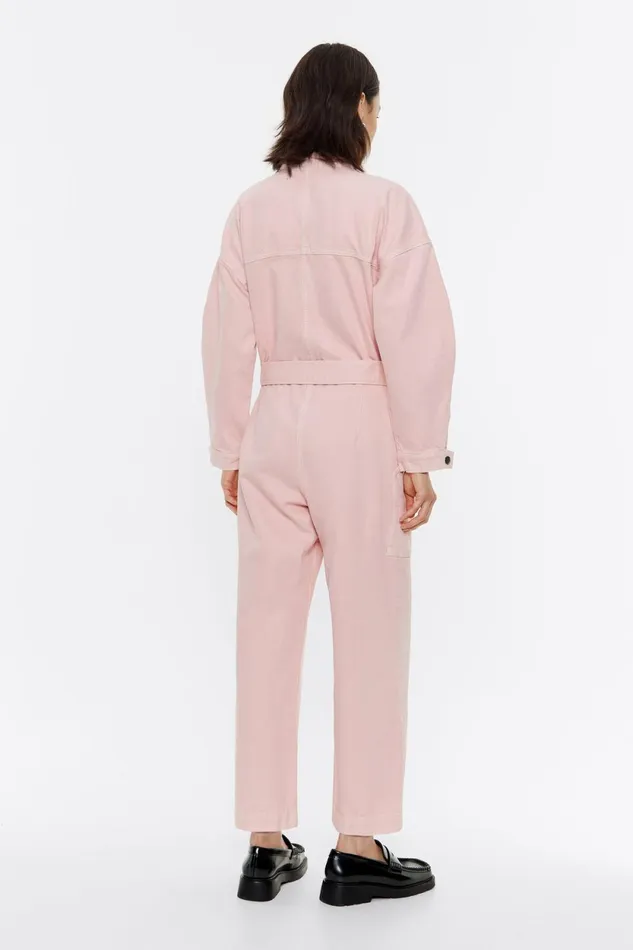 Pink Denim Cargo Jumpsuit Denim Pink Women Bimba Y Lola Dresses And Jumpsuits Pink Denim Cargo Jumpsuit Denim Pink Women Bimba Y Lola Dresses And Jumpsuits