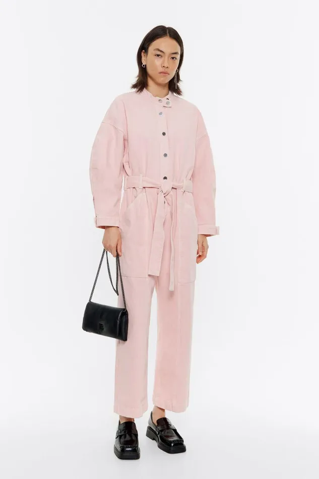 Pink Denim Cargo Jumpsuit Denim Pink Women Bimba Y Lola Dresses And Jumpsuits Pink Denim Cargo Jumpsuit Denim Pink Women Bimba Y Lola Dresses And Jumpsuits