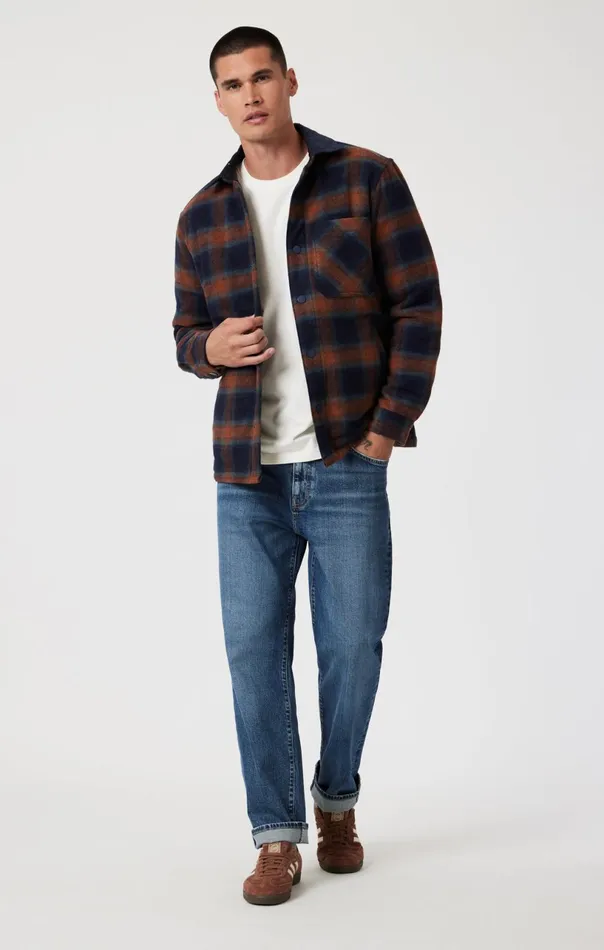 Plaid Shacket In Brick Red Check Men Mavi Jeans Jackets Plaid Shacket In Brick Red Check Men Mavi Jeans Jackets