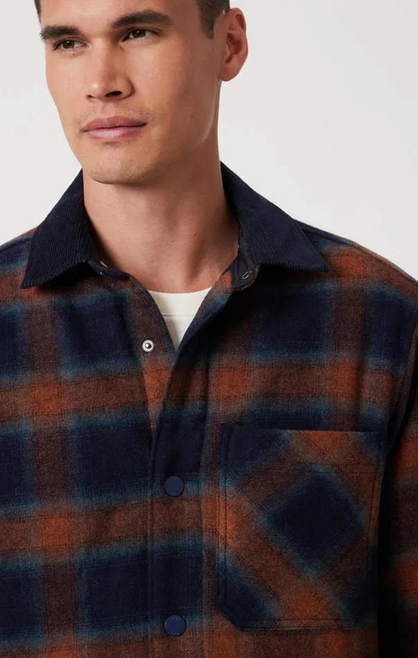 Plaid Shacket In Brick Red Check Men Mavi Jeans Jackets Plaid Shacket In Brick Red Check Men Mavi Jeans Jackets