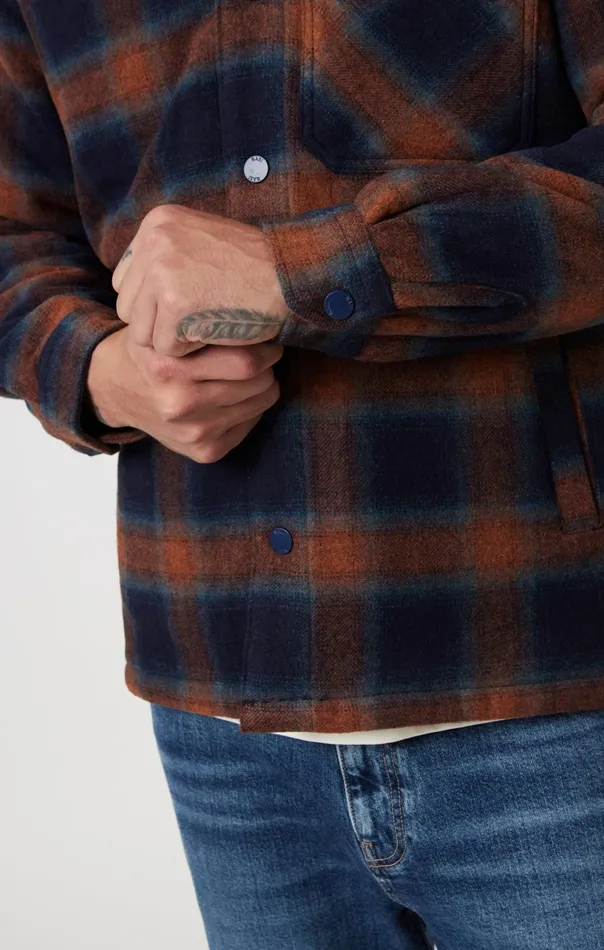 Plaid Shacket In Brick Red Check Men Mavi Jeans Jackets Plaid Shacket In Brick Red Check Men Mavi Jeans Jackets