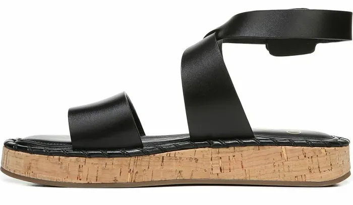 Platform Women Franco Sarto Sarto Zarlo Platform Sandal Black Leather