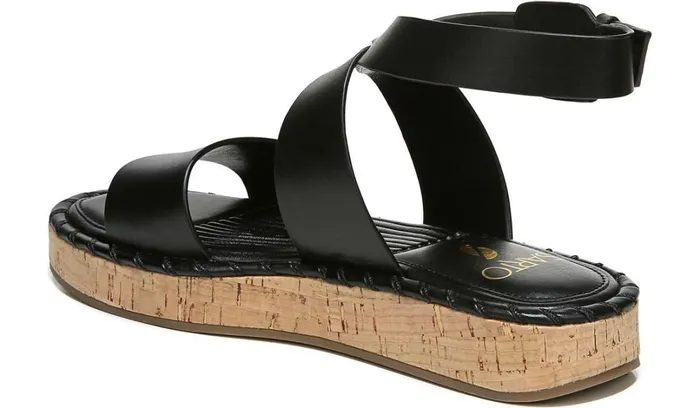 Platform Women Franco Sarto Sarto Zarlo Platform Sandal Black Leather