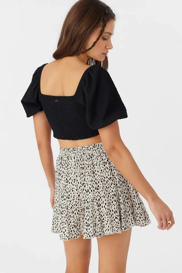 POLLY TEXTURED KNIT CROP TOP Black Women O039NEILL Clothing