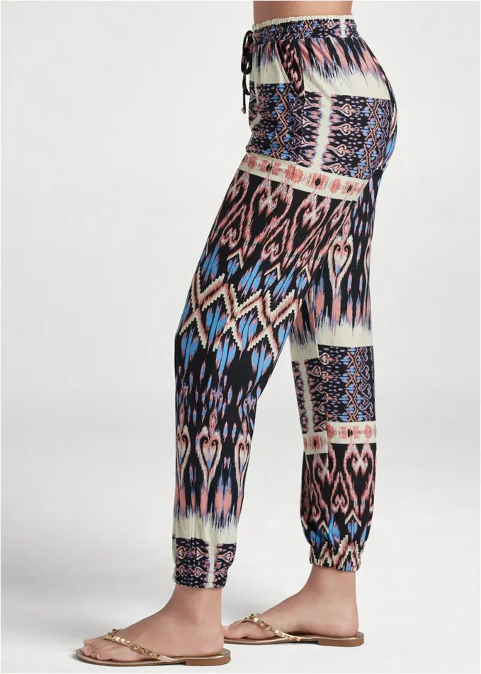 Printed Casual Pants Black Multi Women VENUS Casual