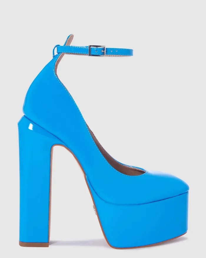 Pumps NOVO Shoes Women ZIPPEDY BLUE PATENT