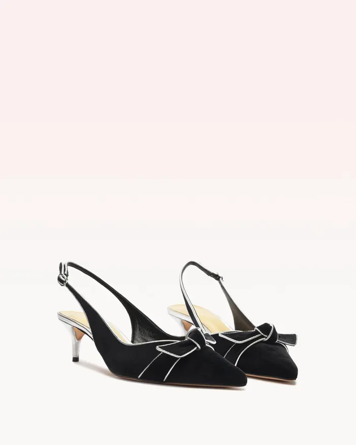 Pumps Women Alexandre Birman Angelita Slingback Velvet Pump Black