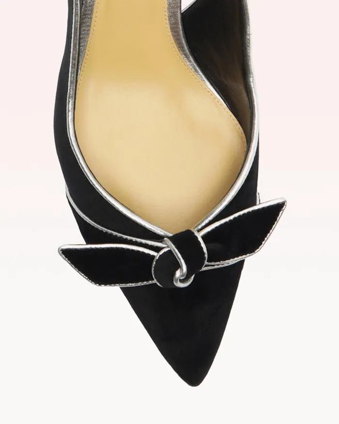 Pumps Women Alexandre Birman Angelita Slingback Velvet Pump Black