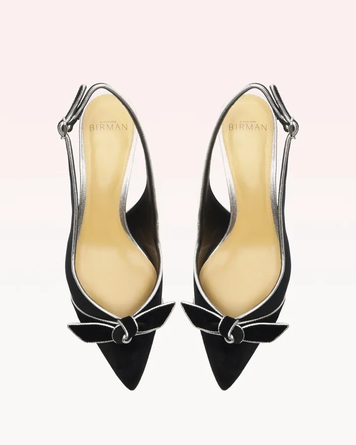 Pumps Women Alexandre Birman Angelita Slingback Velvet Pump Black