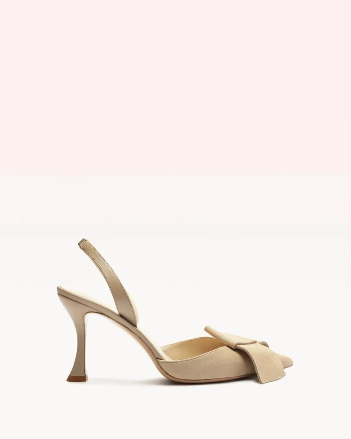 Pumps Women Alexandre Birman Bonny 85 Suede Semolina Semolina