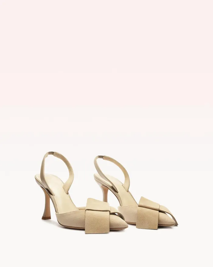 Pumps Women Alexandre Birman Bonny 85 Suede Semolina Semolina