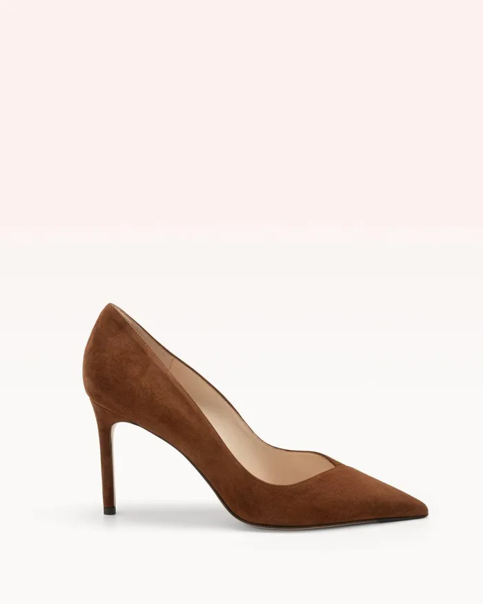 Pumps Women Alexandre Birman Pamela 85 Suede Cacau 8211 Brown Pumps Cacau