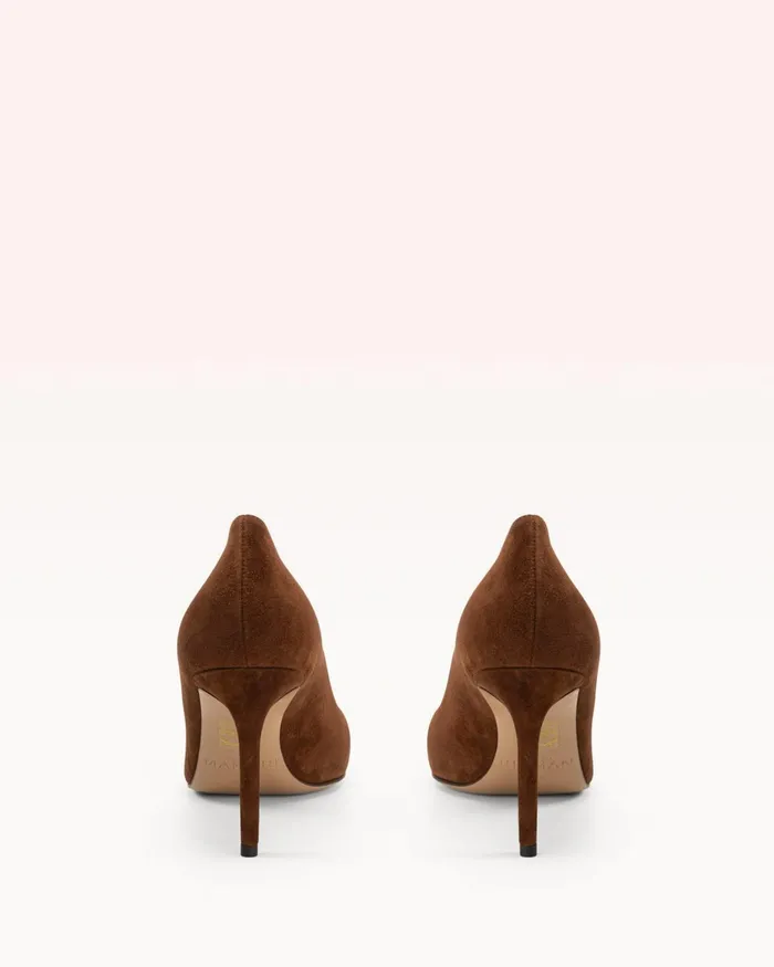 Pumps Women Alexandre Birman Pamela 85 Suede Cacau 8211 Brown Pumps Cacau