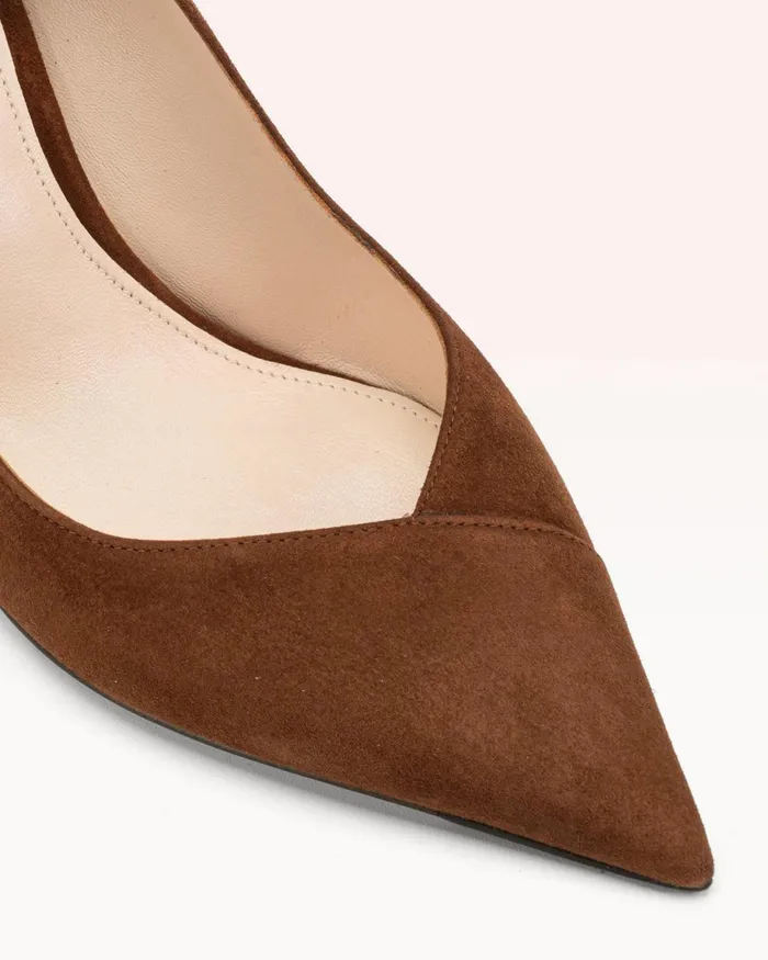 Pumps Women Alexandre Birman Pamela 85 Suede Cacau 8211 Brown Pumps Cacau