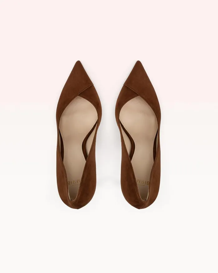 Pumps Women Alexandre Birman Pamela 85 Suede Cacau 8211 Brown Pumps Cacau