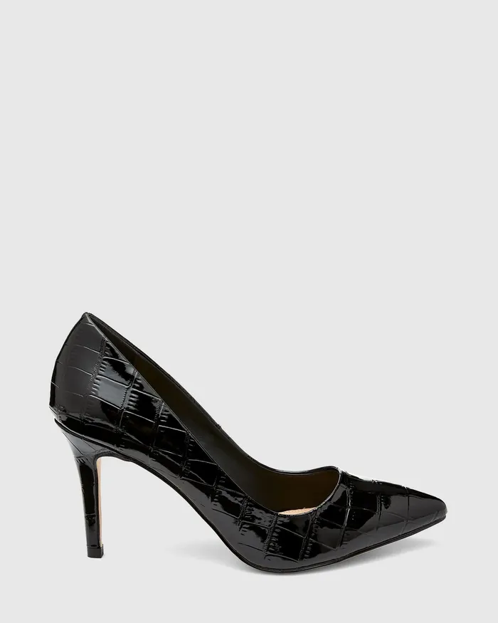 Pumps Women NOVO Shoes IRANIA Black Croc