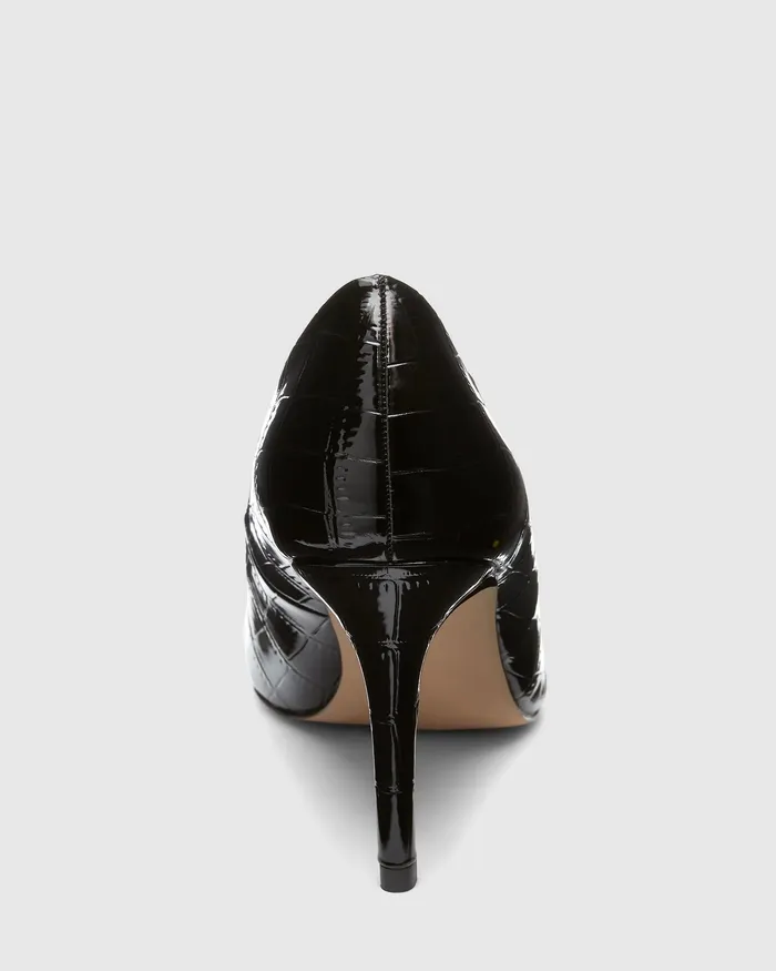 Pumps Women NOVO Shoes IRANIA Black Croc Pumps Women NOVO Shoes IRANIA Black Croc