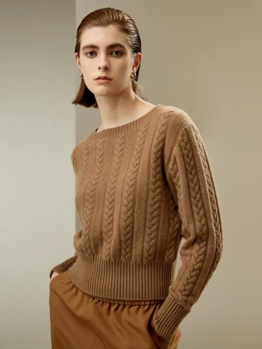 Pure Cashmere Drop Shoulder Crew Neck Sweater Women Lilysilk Essentials