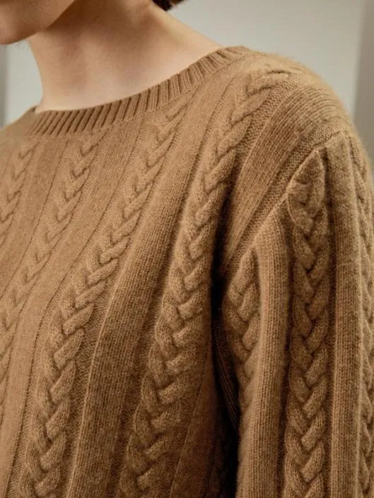 Pure Cashmere Drop Shoulder Crew Neck Sweater Women Lilysilk Essentials